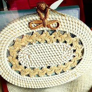 TRADED crossbody weaved basket bag